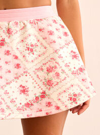 Alpine Bloom Fleece Skirt Detail 2 - TULLABEE