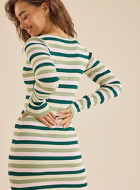 Resa Striped Sweater Dress Detail 5 - TULLABEE