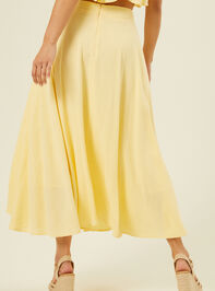 Grace Linen Midi Skirt Detail 5 - TULLABEE