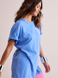 Text You When I Land Oversized Tee Detail 4 - TULLABEE