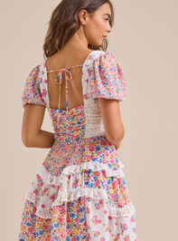 Aderny Floral Mini Dress Detail 4 - TULLABEE