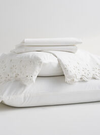 Jane Eyelet Cotton Sheet Set Detail 3 - TULLABEE