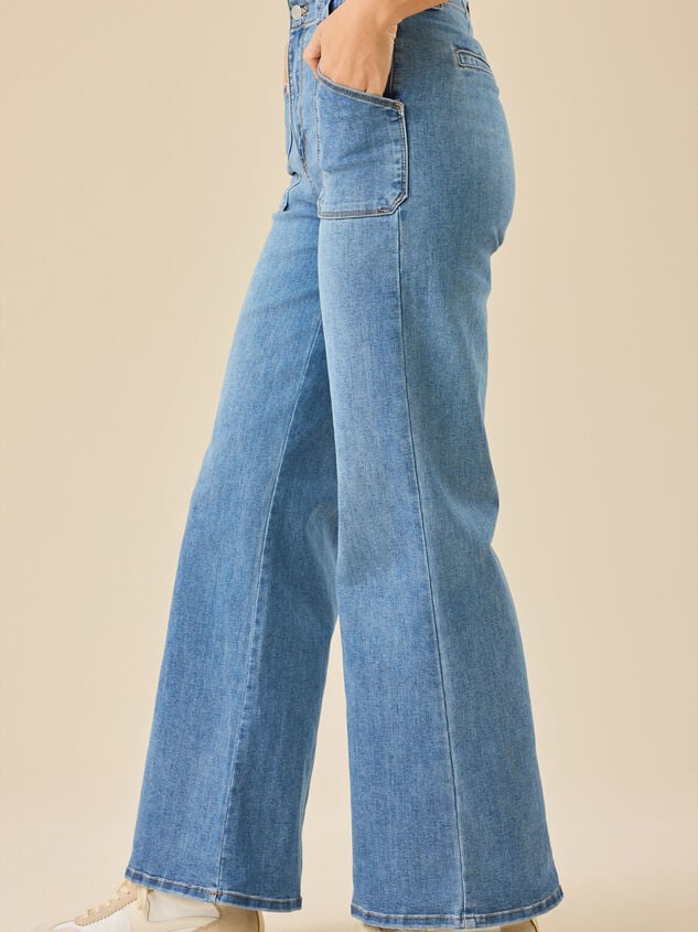 Annabelle Wide Leg Jean Detail 4 - TULLABEE