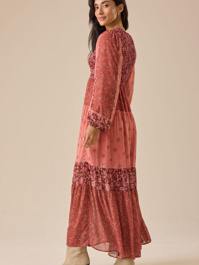 Jolie Floral Maxi Dress Detail 4 - TULLABEE