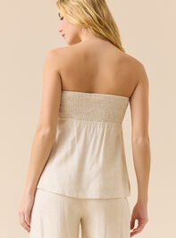 Natalie Linen Tube Top Detail 4 - TULLABEE