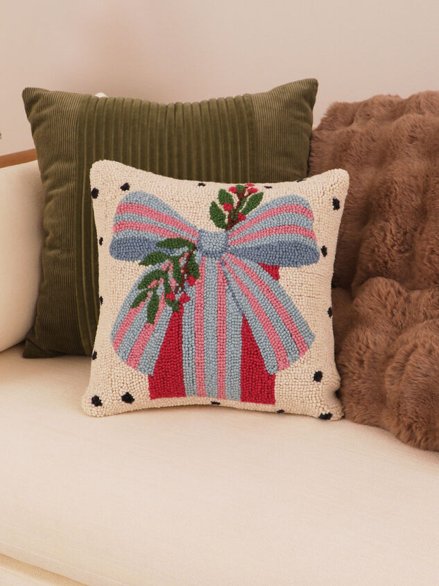 Christmas Present Bow Pillow - TULLABEE