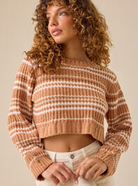 Naomi Striped Chenille Sweater Detail 3 - TULLABEE