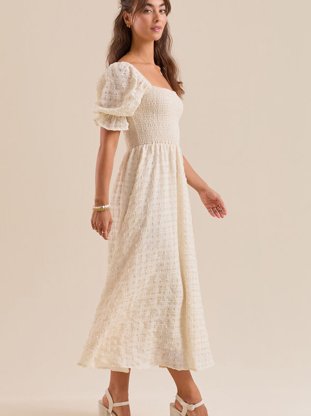 Mylee Textured Midi Dress Detail 3 - TULLABEE