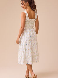 Vivienne Floral Mama Midi Dress Detail 5 - TULLABEE