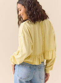 Daphne Slub Ruffle Top Detail 4 - TULLABEE