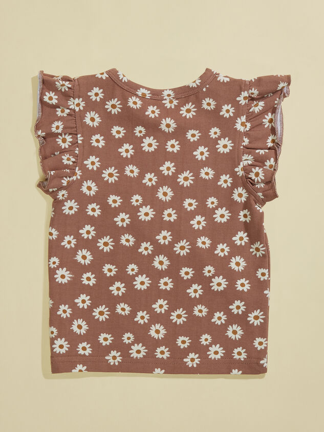 Dreamy Daisy Ruffle Tee Detail 2 - TULLABEE