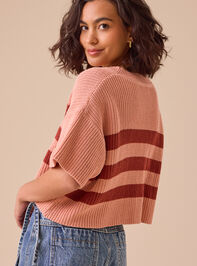 Ricki Striped Boxy Sweater Detail 4 - TULLABEE