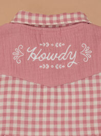 Wendy Western Baby Plaid Dress Detail 3 - TULLABEE