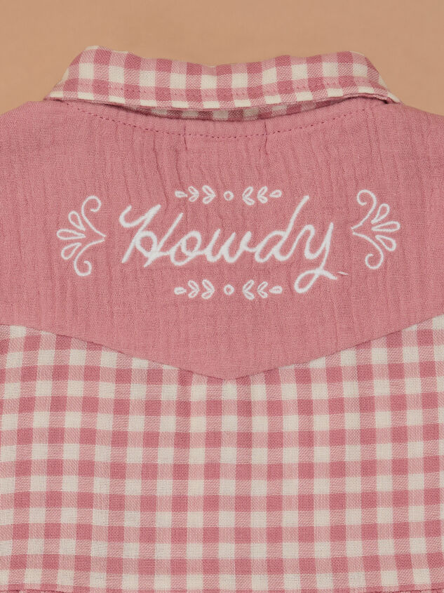 Wendy Western Baby Plaid Dress Detail 3 - TULLABEE