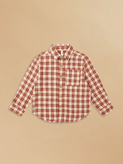 Ruston Plaid Button-Down Shirt by Rylee + Cru - TULLABEE