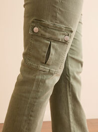 Mica Green Cargo Jeans Detail 6 - TULLABEE