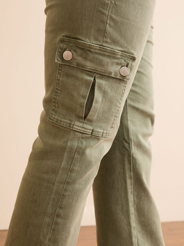 Mica Green Cargo Jeans Detail 6 - TULLABEE