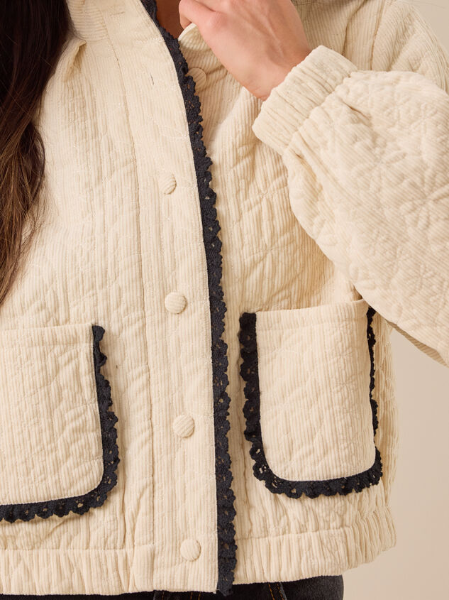 Ally Corduroy Quilted Jacket Detail 2 - TULLABEE