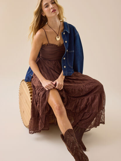 Tami Lace Tiered Maxi Dress - TULLABEE