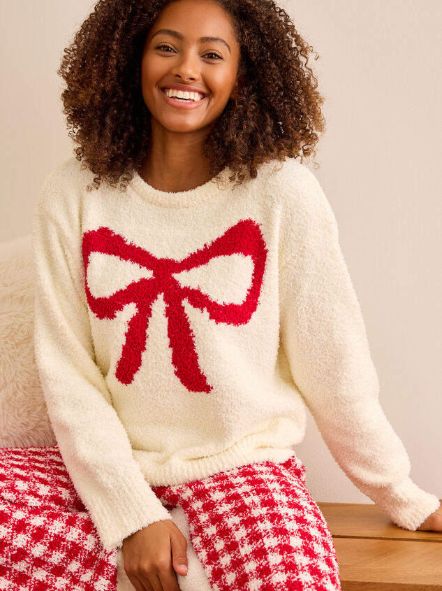 Teddy Bow Pullover Detail 3 - TULLABEE