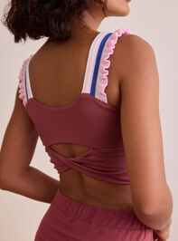 All Along Ruffle Tank Detail 2 - TULLABEE