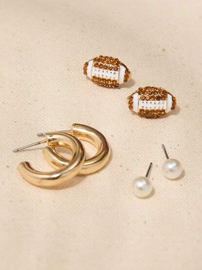 Football Earring Set - TULLABEE