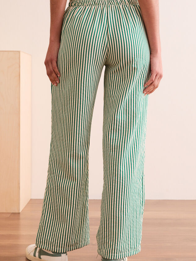 Unwind Striped Lounge Pants Detail 5 - TULLABEE