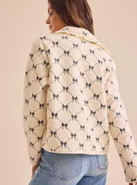 Elaina Embroidered Bow Jacket Detail 5 - TULLABEE