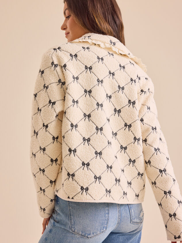 Elaina Embroidered Bow Jacket Detail 5 - TULLABEE