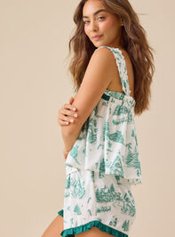 Noelle Satin Christmas Sleep Top Detail 5 - TULLABEE