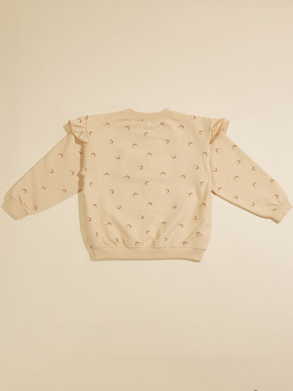 Rainbow Ruffle Sweatshirt by Quincy Mae - TULLABEE