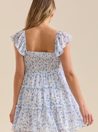 Elizabeth Floral Mini Dress Detail 4 - TULLABEE