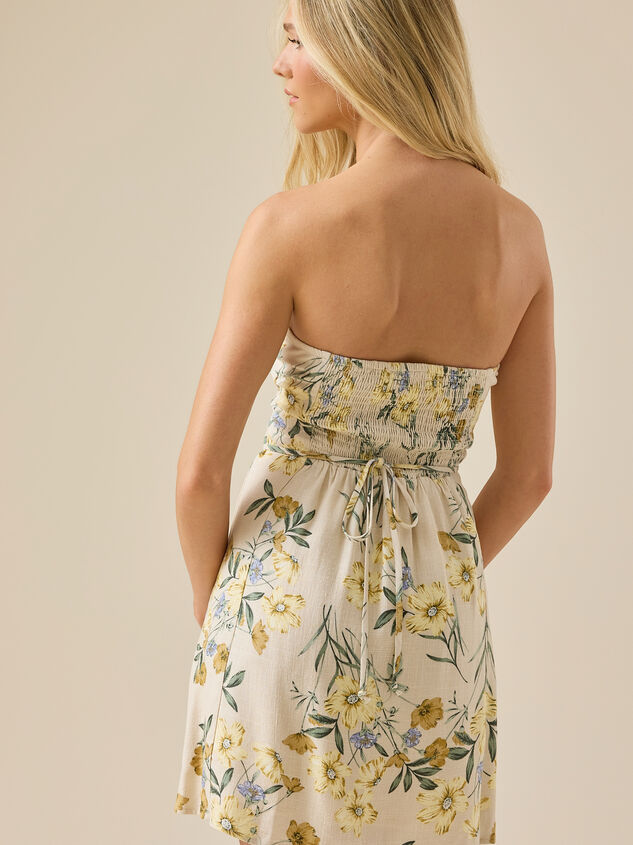 Liana Floral Mini Dress Detail 6 - TULLABEE