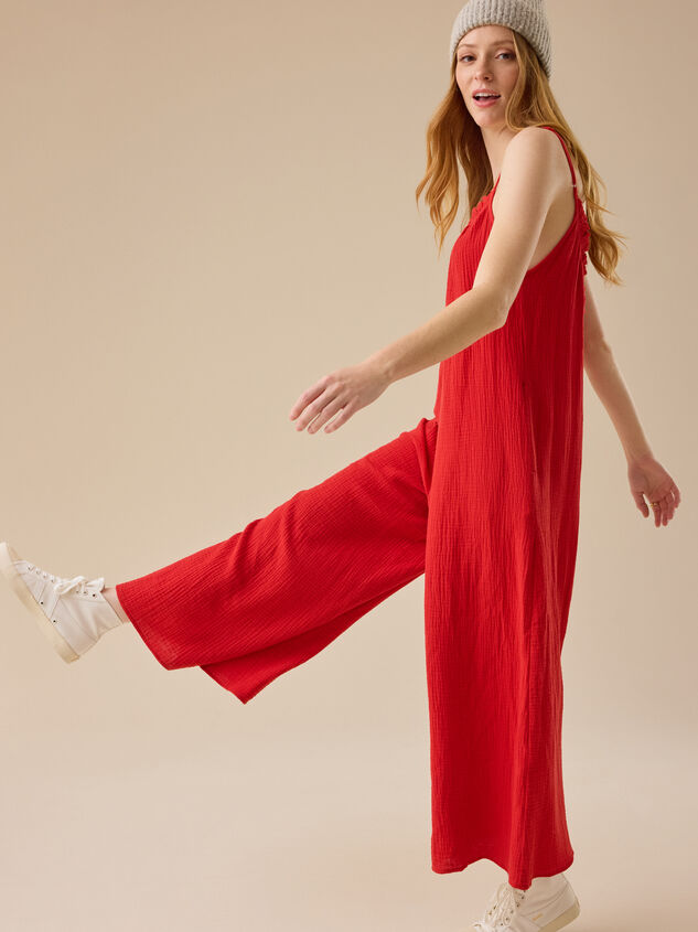 Laurie Gauze Jumpsuit Detail 3 - TULLABEE