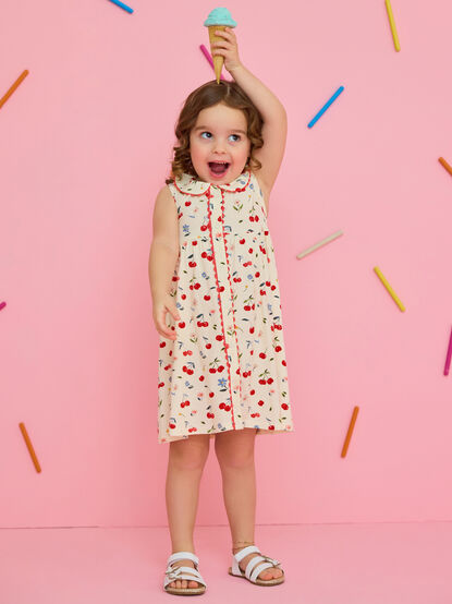 Rory Cherry Flower Dress - TULLABEE