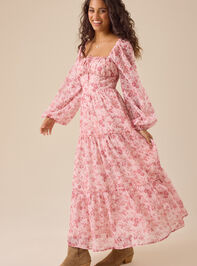 Whitney Long Sleeve Floral Maxi Detail 3 - TULLABEE