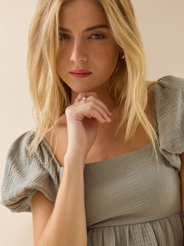 Nia Tie Back Babydoll Top Detail 4 - TULLABEE
