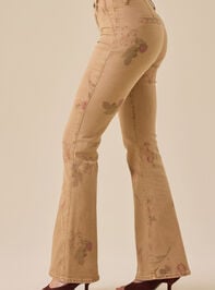 Wryn Floral Flare Pants Detail 5 - TULLABEE
