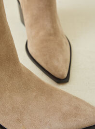 Cleo Suede Ankle Bootie Detail 3 - TULLABEE