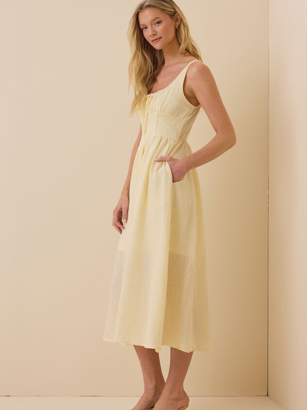 Arden Striped Maxi Dress Detail 2 - TULLABEE