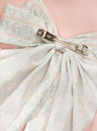Floral Striped Volume Bow Detail 3 - TULLABEE