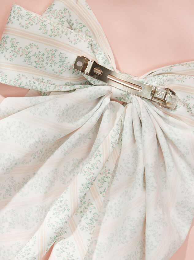 Floral Striped Volume Bow Detail 3 - TULLABEE