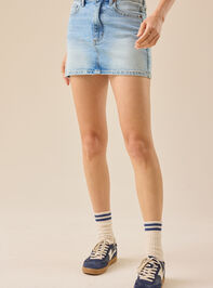 Miranda Denim Mini Skirt Detail 4 - TULLABEE