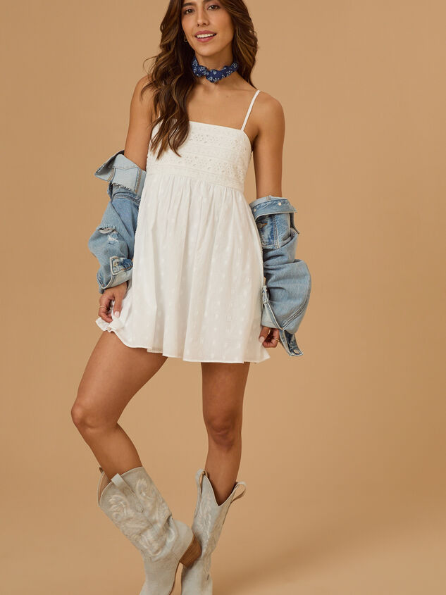 Raleigh Eyelet Mini Dress Detail 3 - TULLABEE