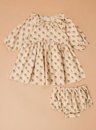 Anne Floral Corduroy Dress and Bloomer Set Detail 2 - TULLABEE