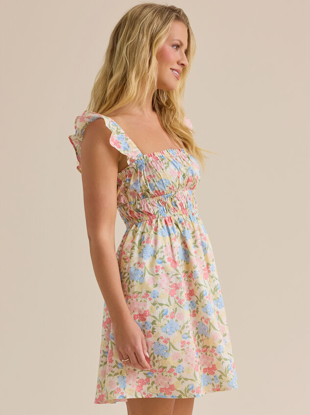 Evie Floral Mama Dress Detail 4 - TULLABEE