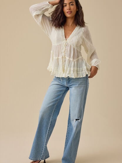 Arden Boho Babydoll Top - TULLABEE