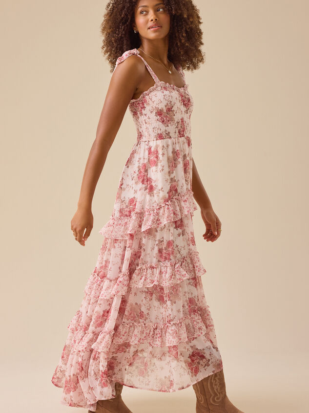 Kenzi Floral Maxi Dress Detail 5 - TULLABEE