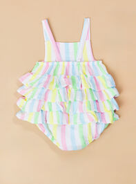 Haley Colorful Stripe Ruffle Bubble Detail 3 - TULLABEE