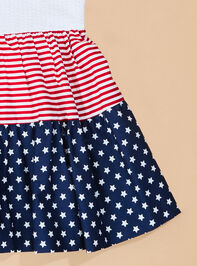 America Bow Baby Dress Detail 3 - TULLABEE